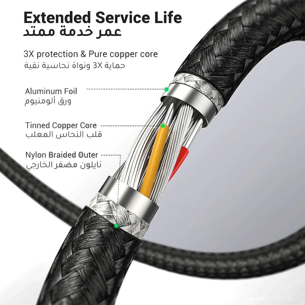 Mowsil USB 3.0 Extension Cable 1.8 Meter – Type-A Male to Female, 5Gbps High-Speed, Triple Shielded, Braided, Durable