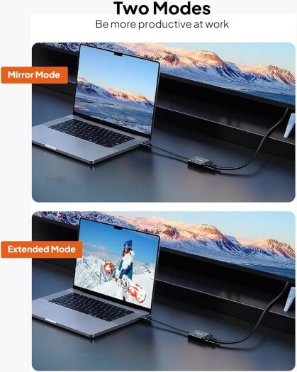 Mowsil VGA to HDMI Adapter 1080p@60Hz | Gold-Plated Aluminum Alloy Converter for PC, Laptop & Projector