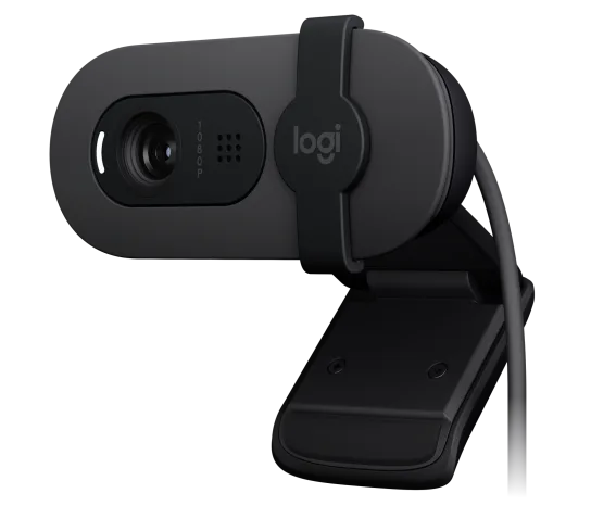 Logitech Brio 100 Full HD Webcam with Privacy Shutter – Black