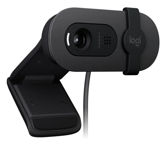 Logitech Brio 100 Full HD Webcam with Privacy Shutter – Black