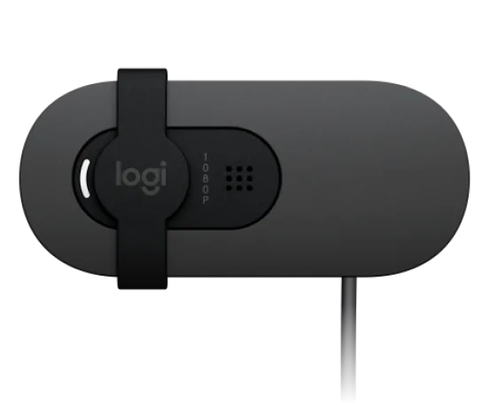 Logitech Brio 100 Full HD Webcam with Privacy Shutter – Black