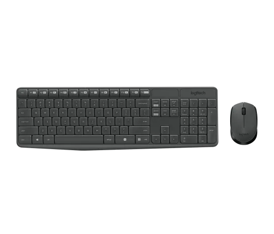 Logitech MK235 - 2.40GHz / Up to 10m / Optical / Wi-Fi / Arb/Eng - Keyboard & Mouse Combo