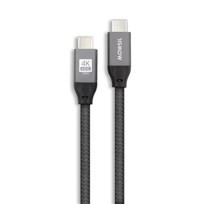 Mowsil USB-C Video Cable 4K 20Gbps 100W PD | Braided Type-C to Type-C for MacBook &amp; iPad