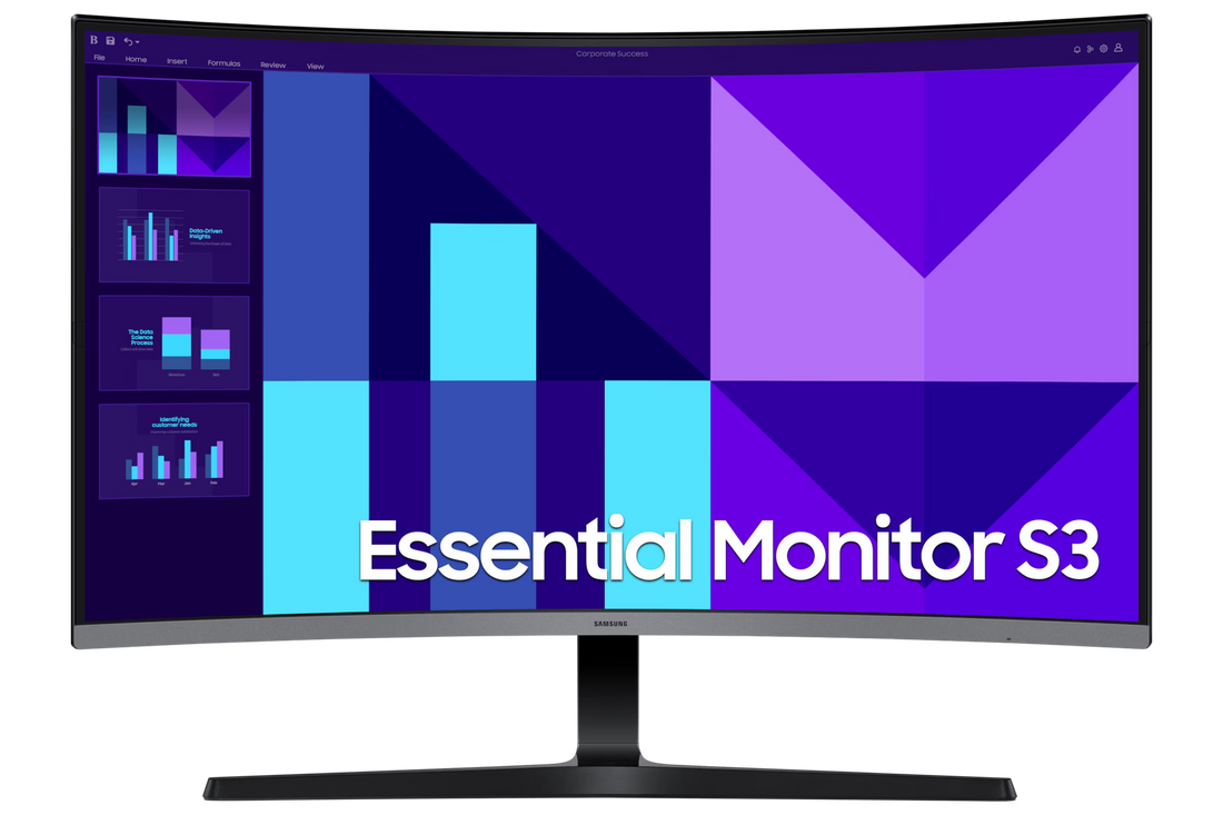 Samsung 32" Essential S3 Curved Monitor - 32.0" FHD / 4ms / 100Hz / HDMI 1.4/D-Sub - Curved Monitor