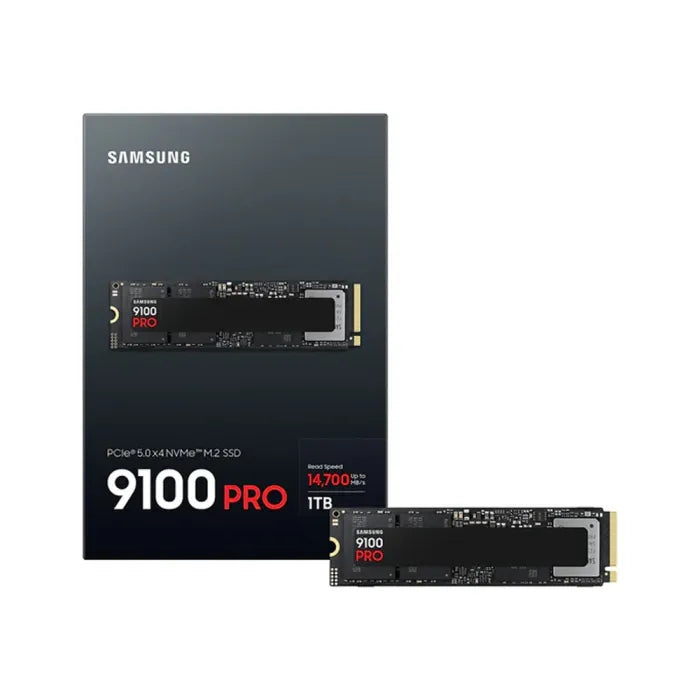 SAMSUNG 1TB 9100 PRO NVMe M.2 SSD PCIe 5.0 (x4) – 14,700MB/s