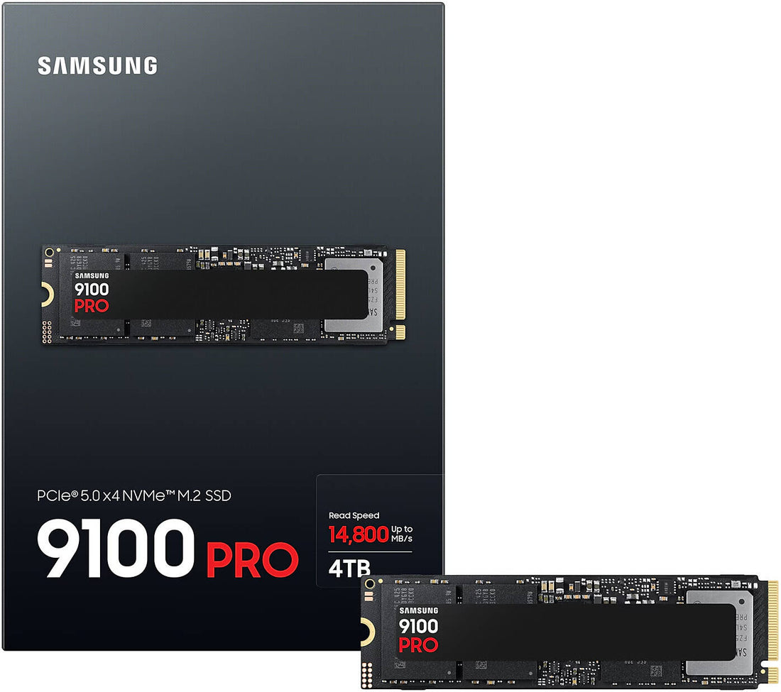 SAMSUNG 4TB 9100 PRO NVMe M.2 SSD PCIe 5.0 (x4) – 14,800MB/s