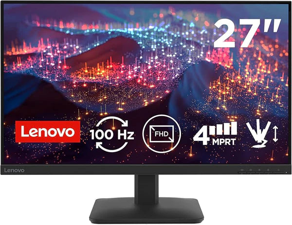 Lenovo L27-4e - 27.0" FHD / 4ms / 100Hz / D-Sub / HDMI 1.4 / Raven Black / 3YW - Monitor