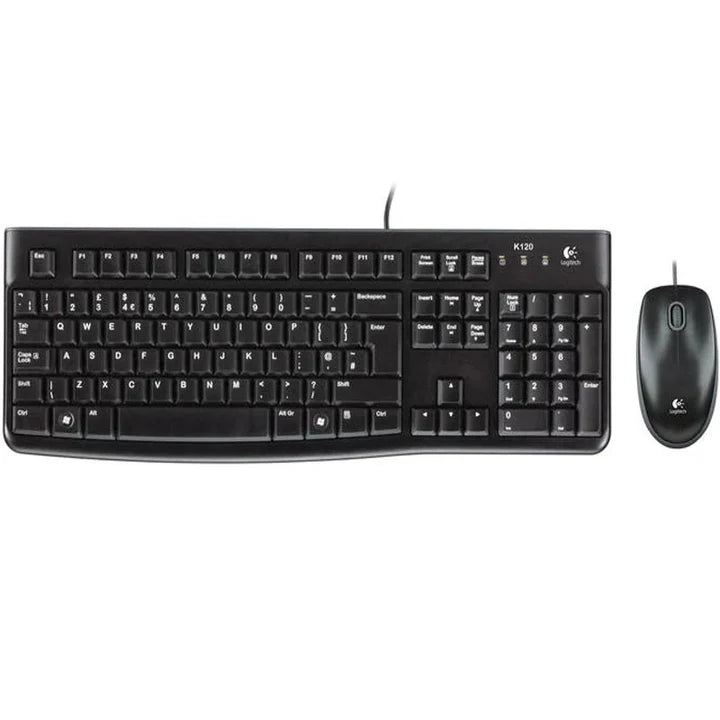 Logitech MK120 - Wired / USB / Quiet Typing / Arb/Eng - Keyboard &amp; Mouse Combo