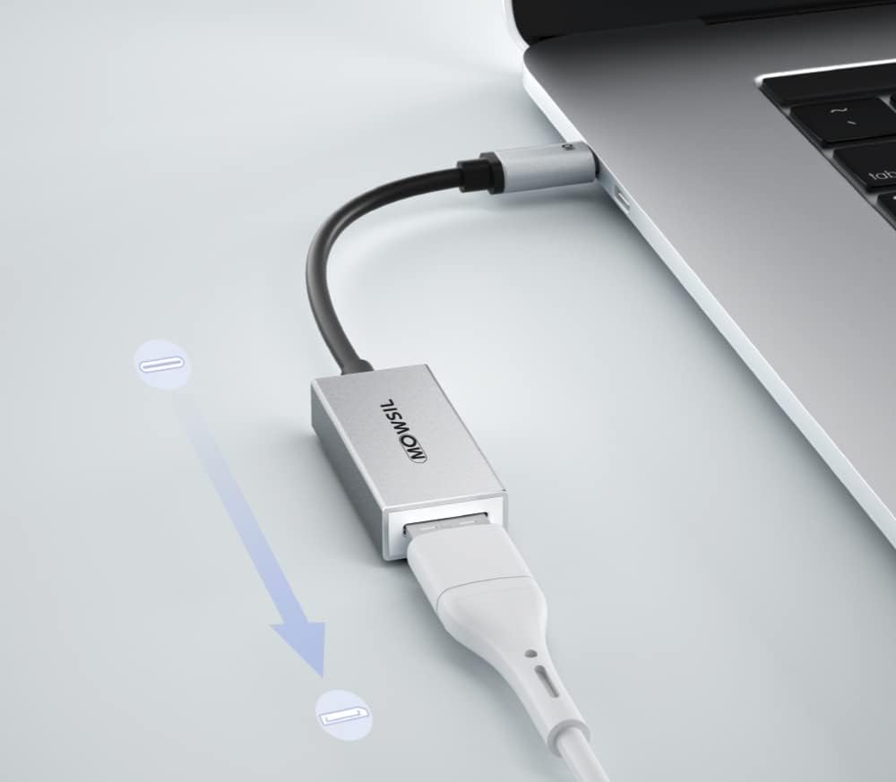 Mowsil USB-C to DisplayPort Adapter – 4K@60Hz, Aluminum Alloy, High-Speed Video Converter for Mac &amp; Laptop
