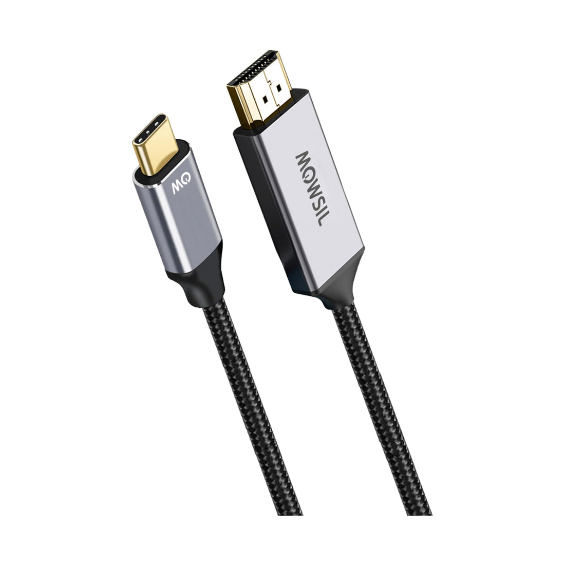 Mowsil USB-C to HDMI Cable – 4K@60Hz, Braided Aluminum Alloy, High-Speed Video Cable for MacBook &amp; Laptop