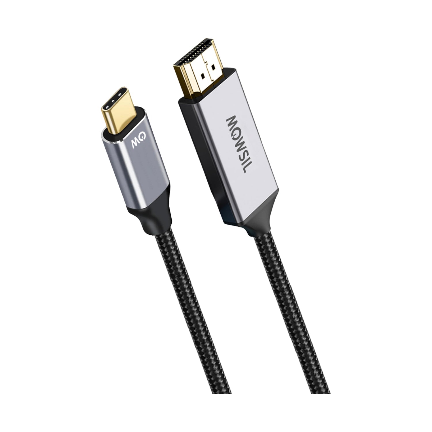 Mowsil USB-C to HDMI Cable – 4K@60Hz, Braided Aluminum Alloy, High-Speed Video Cable for MacBook &amp; Laptop