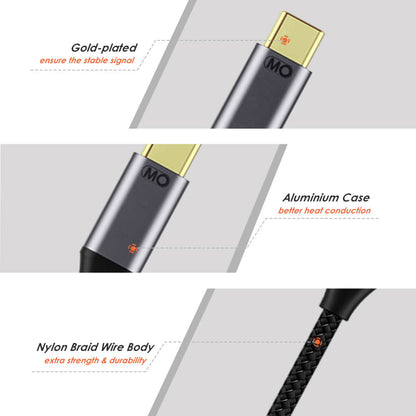 Mowsil USB-C to HDMI Cable – 4K@60Hz, Braided Aluminum Alloy, High-Speed Video Cable for MacBook &amp; Laptop