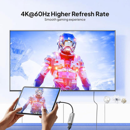 Mowsil USB-C to HDMI Adapter – 4K@60Hz, Aluminum Alloy, High-Speed Converter for MacBook, Laptop &amp; iPad