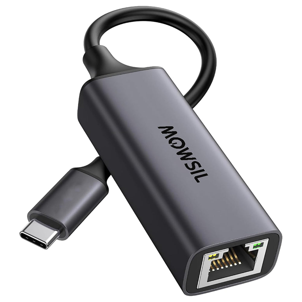 Mowsil USB-C to Ethernet Adapter – Gigabit RJ45 LAN, 1000Mbps, Thunderbolt 3/4 Compatible, Plug &amp; Play