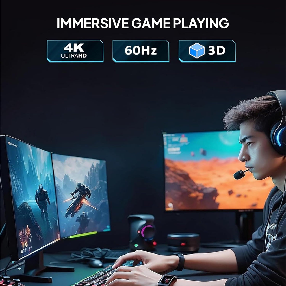 Mowsil 4K DisplayPort Cable DP 1.2 - 10 Meter | 4K@60Hz 2K@165Hz Gold-Plated High-Speed DP to DP Cable for PC &amp; Gaming Monitor