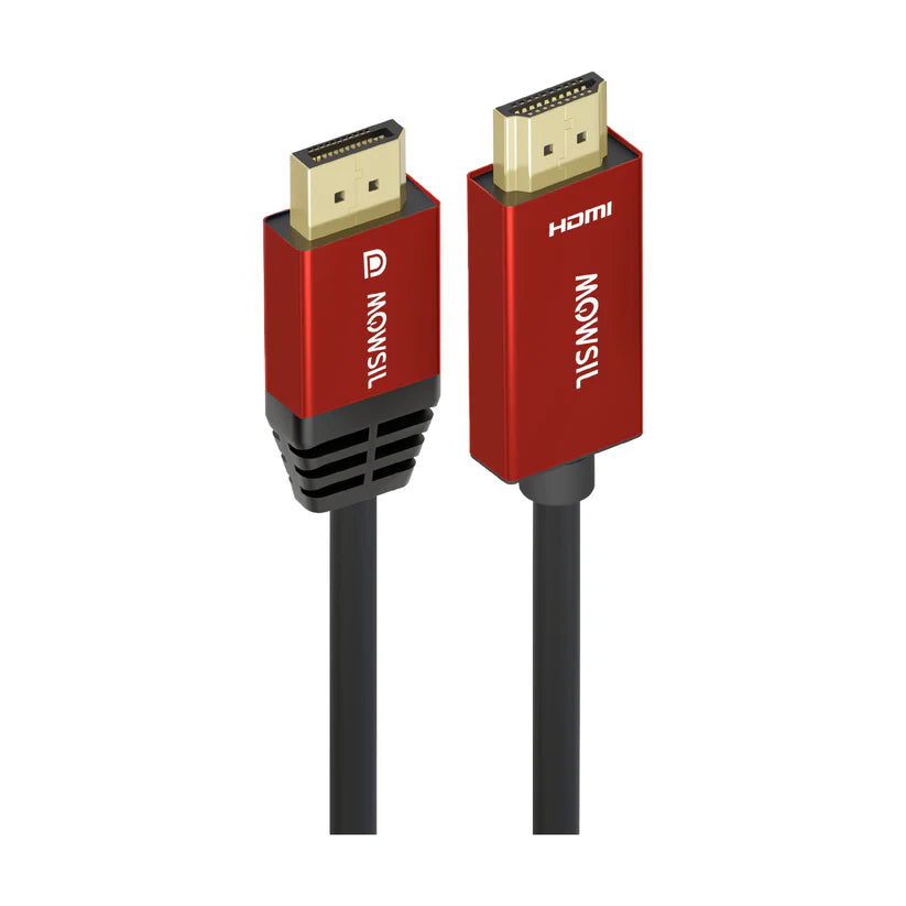 Mowsil DisplayPort to HDMI Cable 5 Meter – 4K@60Hz UHD, 1080p@120Hz, 18Gbps High-Speed, Gold-Plated Connector