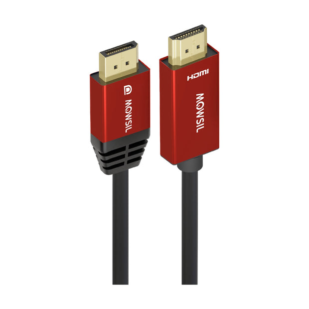 Mowsil DisplayPort to HDMI Cable 10 Meter – 4K@60Hz UHD, 1080p@120Hz, 18Gbps High-Speed, Gold-Plated Connector
