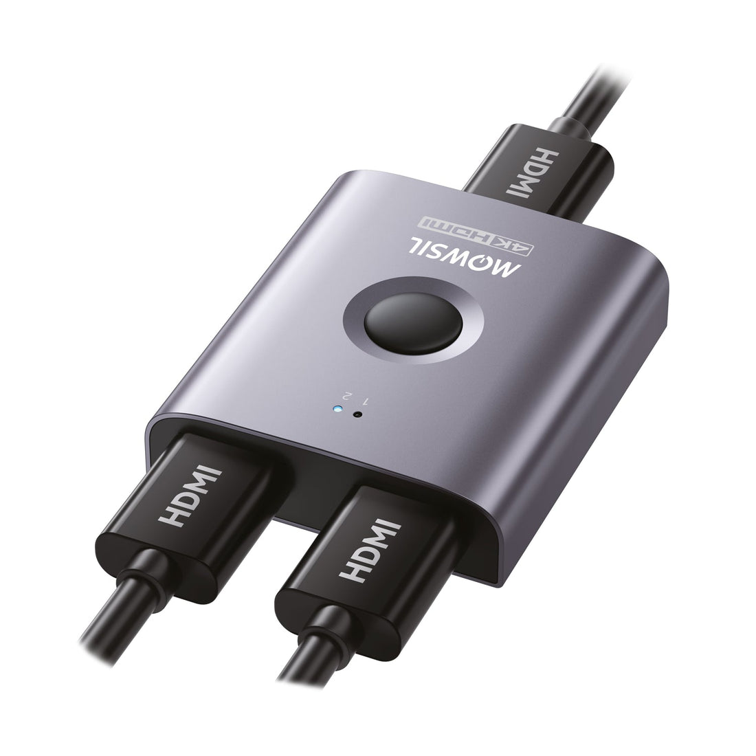 Mowsil HDMI Switch 2-in-1 Out – 4K@60Hz Bi-Directional HDMI Splitter with Cable, 3D, 1080P, Plug &amp; Play