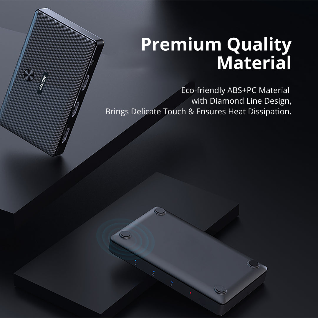 Mowsil HDMI Splitter 1x2 – 4K@60Hz HDMI 2.0, HDCP 2.2, HDR, 3D Support, 1 In 2 Out Video Splitter