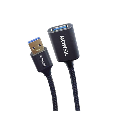 Mowsil USB 3.0 Extension Cable 1.8 Meter – Type-A Male to Female, 5Gbps High-Speed, Triple Shielded, Braided, Durable