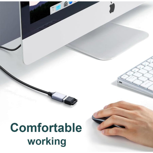 Mowsil USB 3.0 Extension Cable 1.8 Meter – Type-A Male to Female, 5Gbps High-Speed, Triple Shielded, Braided, Durable