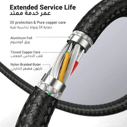 Mowsil USB 3.0 Extension Cable 1.8 Meter – Type-A Male to Female, 5Gbps High-Speed, Triple Shielded, Braided, Durable