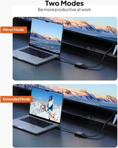 Mowsil VGA to HDMI Adapter 1080p@60Hz | Gold-Plated Aluminum Alloy Converter for PC, Laptop &amp; Projector