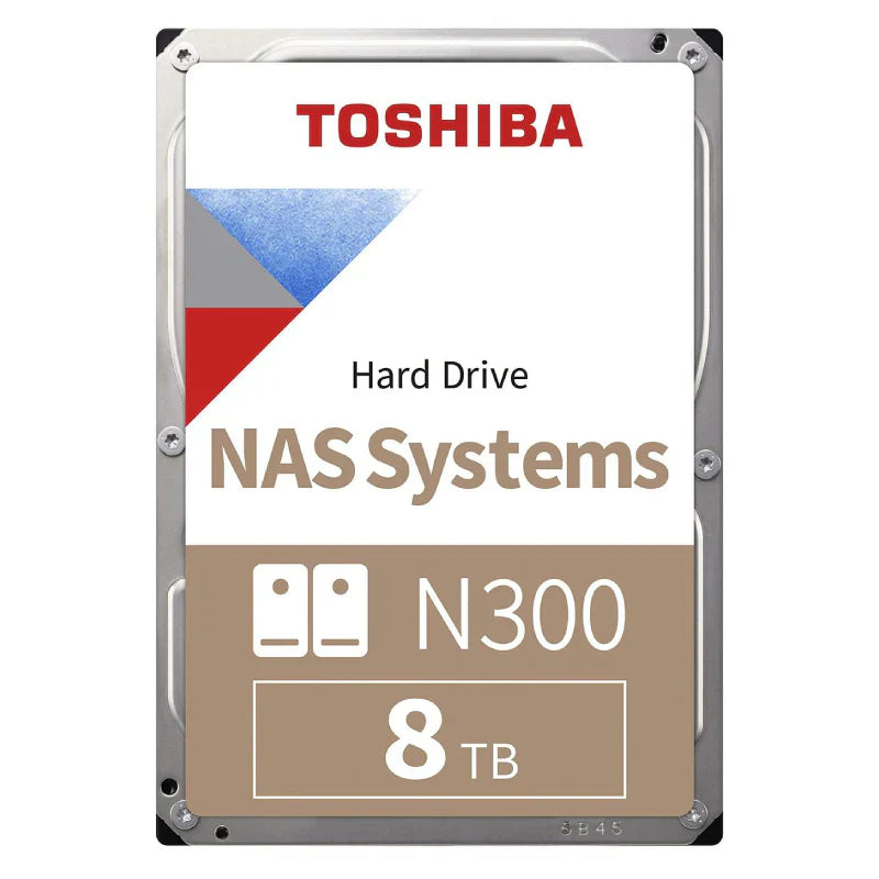 Toshiba N300 NAS Hard Drive - 8TB / 3.5-inch / SATA / 7200 RPM / 256MB Buffer