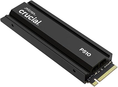 Crucial P510 PCIe Gen5 NVMe 1TB SSD with Heatsink, Up to 11,000MB/s, TLC NAND, Laptop &amp; Desktop (PC) Compatible, for Gamers &amp; Creatives, Solid State Drive