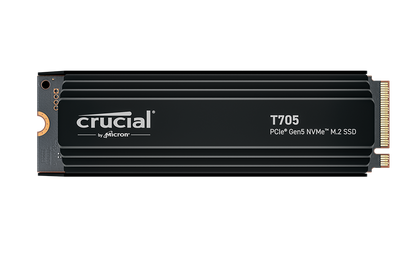 Crucial T705 4TB PCIe Gen5 NVMe M.2 SSD with heatsink