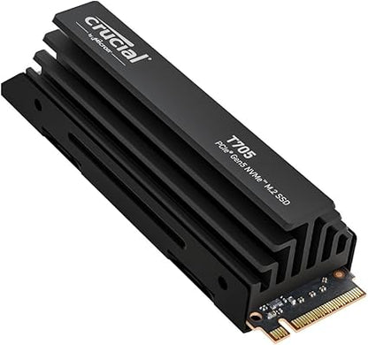 Crucial T705 4TB PCIe Gen5 NVMe M.2 SSD with heatsink