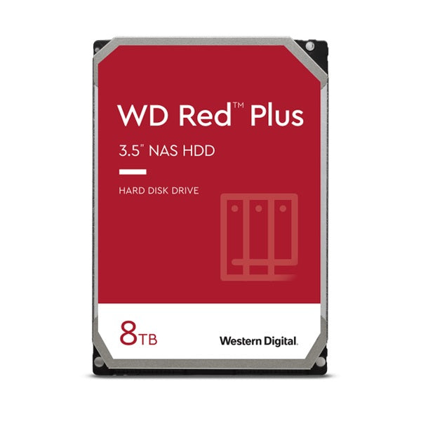 WD 8TB Red Plus NAS Hard Drive 3.5″ SATA HDD, 215MB/s