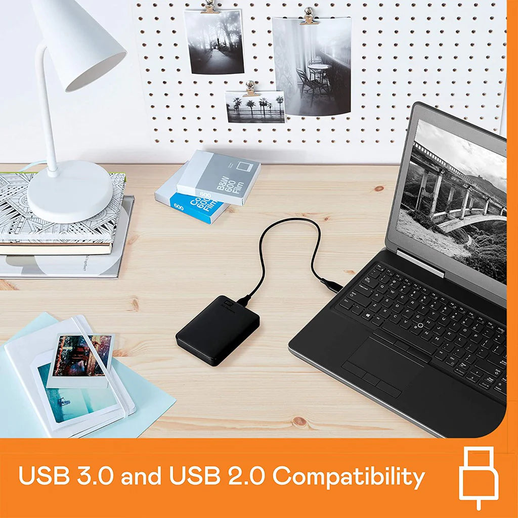 WD Elements Portable - 1TB / USB 3.0 / Black / External Hard Drive