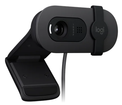 Logitech Brio 100 Full HD Webcam with Privacy Shutter – Black