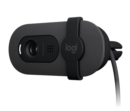 Logitech Brio 100 Full HD Webcam with Privacy Shutter – Black