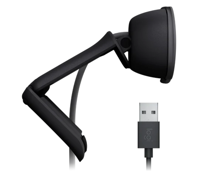 Logitech Brio 100 Full HD Webcam with Privacy Shutter – Black