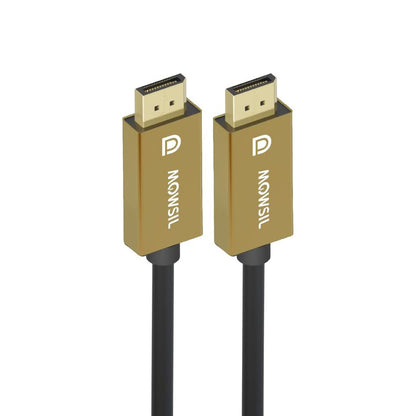 Mowsil 8K DisplayPort 1.4 Cable 2 Meter – 48Gbps, 8K@60Hz, 4K@144Hz HDR, Braided High-Speed Gold-Plated DP Cord