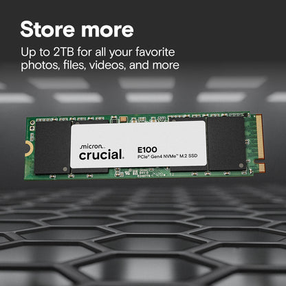 Crucial E100 - 1TB / M.2 2280 / 5000 MB/s / PCIe 4.0 - SSD (Solid State Drive)