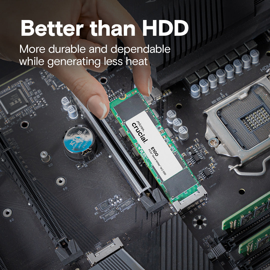Crucial E100 - 1TB / M.2 2280 / 5000 MB/s / PCIe 4.0 - SSD (Solid State Drive)