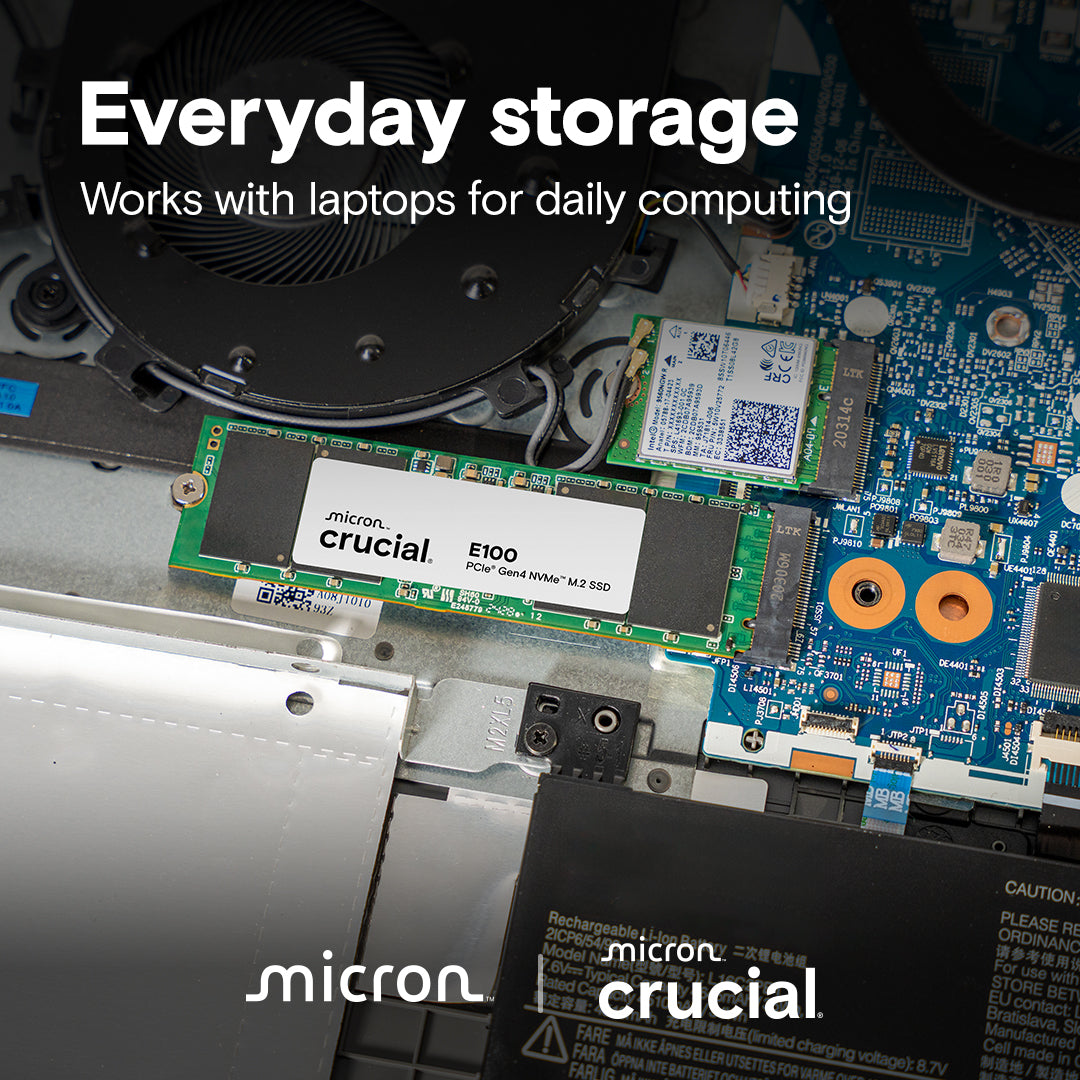 Crucial E100 - 1TB / M.2 2280 / 5000 MB/s / PCIe 4.0 - SSD (Solid State Drive)