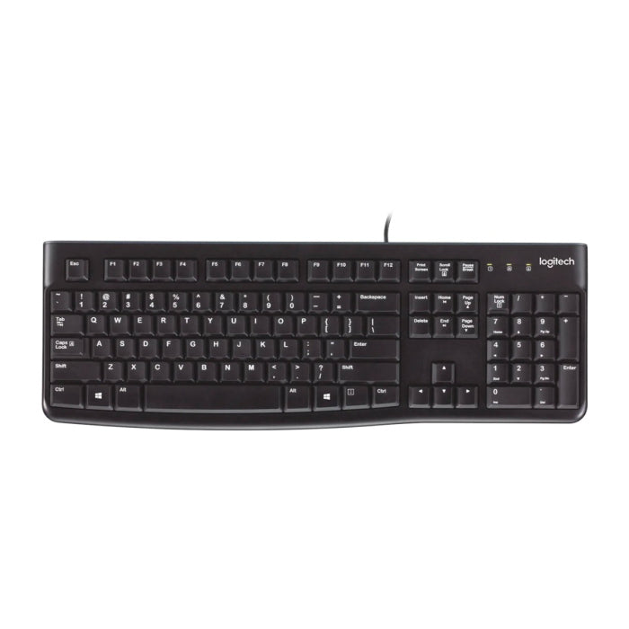 Logitech K120 - Wired / USB 2.0 / Arb/Eng / Black - Keyboard