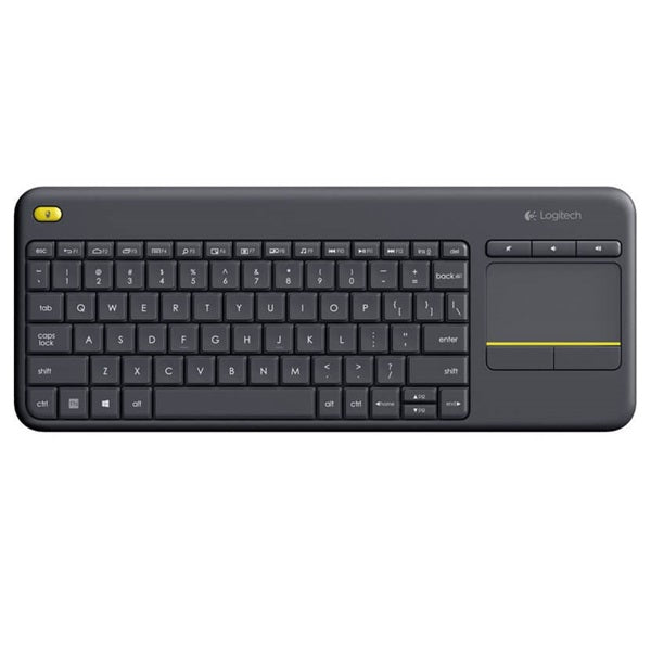 Logitech K400 Plus Wireless Touch Keyboard - 2.40GHz / Up to 10m / Wi-Fi / Black - Keyboard