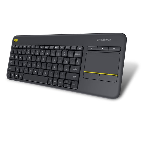 Logitech K400 Plus Wireless Touch Keyboard - 2.40GHz / Up to 10m / Wi-Fi / Black - Keyboard