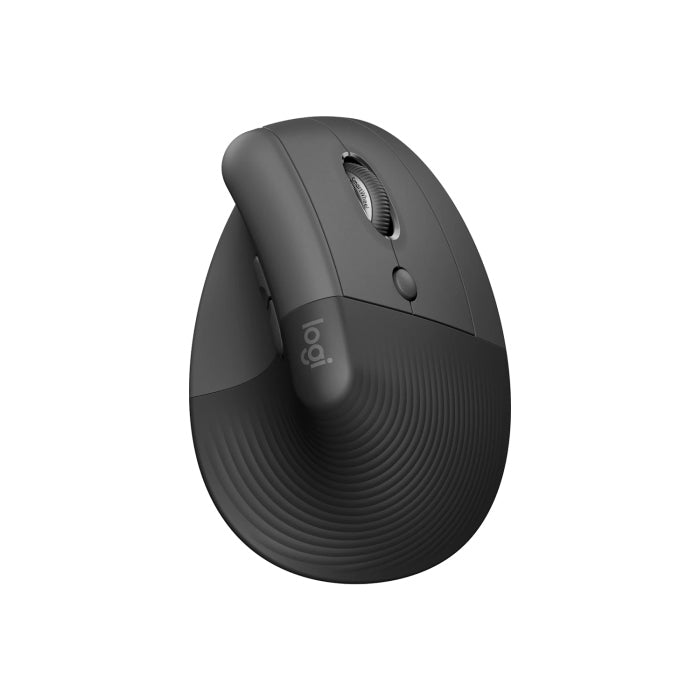 Logitech Lift Vertical Ergonomic Bluetooth/Wireless Mouse, Up to 2 Years Battery Life, For PC &amp; Mac - Graphite