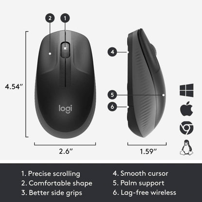 Logitech Mouse M190 Wireless - Black