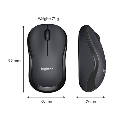 Logitech M220 Silent Wireless Mouse - Black