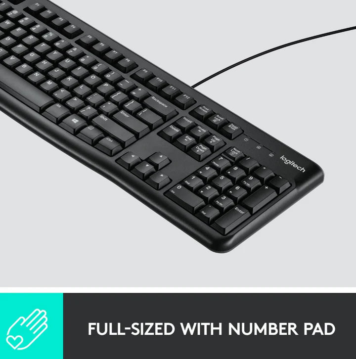Logitech MK120 - Wired / USB / Quiet Typing / Arb/Eng - Keyboard &amp; Mouse Combo