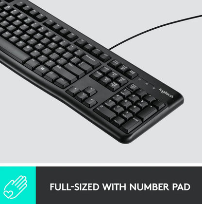 Logitech MK120 - Wired / USB / Quiet Typing / Arb/Eng - Keyboard &amp; Mouse Combo