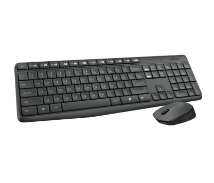 Logitech MK235 - 2.40GHz / Up to 10m / Optical / Wi-Fi / Arb/Eng - Keyboard &amp; Mouse Combo