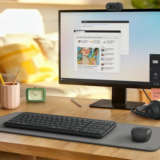 Logitech MK250 Compact Bluetooth Keyboard &amp; Mouse Combo - Wireless / Arabic/English / Black